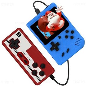 Resim 8-bit Mini Video Oyunu Konsolu Dahili 500 Oyun Retro Taşınabilir Konsol Elde Blue With Gamepad 