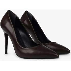 Resim Shoeberry Kadın Deyna Kahve Cilt Stiletto 