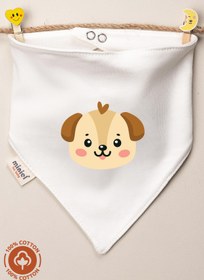 Resim Miniel Unisex Bebek Yenidoğan Penye Organik Pamuklu Hayvan Figürlü Bebek Önlüğü 3'lü Set 