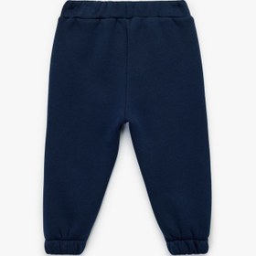 Resim Erkek Bebek Beli Bağcıklı Cep Detaylı Şardonlu Jogger Eşofman Altı 