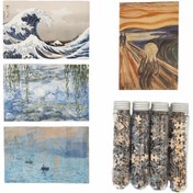 Resim 1 Adet Mini Yapboz 150 Parça - Ünlü Sanat Koleksiyonu: Kanagawa'nın Büyük Dalgası, Çığlık, Su Zambakları, İzlenim Gün Doğuşu, 15x10cm/4x6in Deney Tüpü Puzzle, Yetişkinler İçin Premium Hediye 