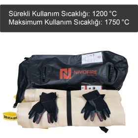 Resim Nivofire Beta-DIN SPEC 91489 Sertifikalı Elektrikli Araç Yangın Battaniyesi 6X8M 