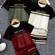 Resim 6 adet, Renk Bloğu ve İngilizce Harf Deseni, Erkek Çocuk Takımı Moda 3D Baskılı Rahat Kazak Kısa Kollu Şort T-Shirt, Gençler Açık Hava Tişört ve Şort Kıyafeti, Gençler için Rahat Spor Giyim, Açık Hava için 