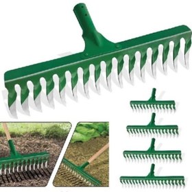 Resim Genel Markalar Saplı Paslanmaz 16 Diş Burgulu Bahçe Tırmığı Yeşil Keskin Kc-4012 