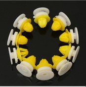 Resim Suofeng Land Rover Kapı & Çamurluk Klipsleri - 10 Adet Plastik Montaj Aparatı Beyaz/sarı 