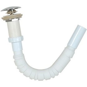 Resim Körüklü Lavabo / Mutfak Eviye Gider Sifonu Beyaz Pop Up Basma But 