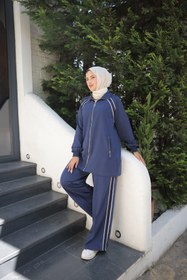 Resim MİMİ Luxury Wear Kadın Tesettür Eşofman Takımı Fermuarlı & Alt Üst Takım 