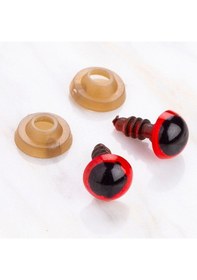 Resim Loren 8 Mm Kırmızı 5 Çift Amigurumi Göz 