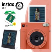 Resim Fujifilm Instax Sq1 Terracotta Turuncu Fotoğraf Makinesi 20LI Kare Film ve Pleksi Çerçeve 