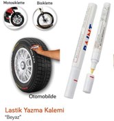 Resim OTO MOTTO Oto Lastik Yazı Kalemi Beyaz Araç Lastik Yazma Boyama Kalemi 