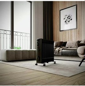 Resim Voltomat Termostatlı 2500 W 11 Dilim Yağlı Radyatör Siyah 
