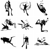 Resim N448-boyutu L-1-siyah-moda Mızrak Balıkçılık Dalış Zıpkın lar Ussr Eğlenceli Vinil Araba-şekillendirici Araba Etiket 