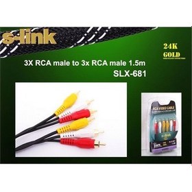 Resim Slx-681 1.5M 3`Lü Rca Video Kablo 