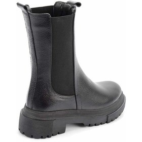Resim Siyah Hakiki Deri Kadın Bot & Bootie K02724300103 Siyah 