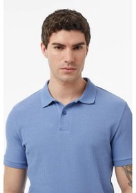 Resim Nautica Erkek Mavi Slim Fit Polo Yaka T-shirt-14494 