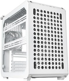 Resim Cooler Master Qube 500 Flatpack – ATX PC kasası, tamamen modüler, 1 x 120 mm önceden yüklenmiş SF fan, dikey GPU tutucu, EATX anakart ve iki 280 mm radyatörü destekler, beyaz 