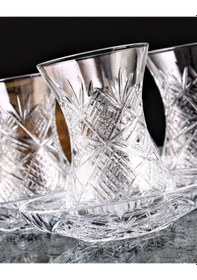 Resim 12 Parça Çay Takımı - Ahengdar - Göz Dekor Şeffaf 