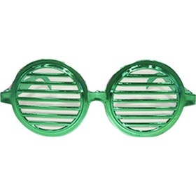 Resim Plastik Camsız Lennon Panjur Şekilli Parti Gözlüğü Yeşil Renk 1 Adet 