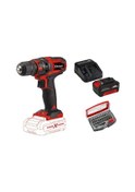 Resim Einhell TC-CD 18/35 Li Solo Akülü Vidalama Seti + 1 x 4 AH Starter Kit Ve 32 Parça Bits Uç 