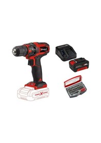 Resim Einhell TC-CD 18/35 Li Solo Akülü Vidalama Seti + 1 x 4 AH Starter Kit Ve 32 Parça Bits Uç 