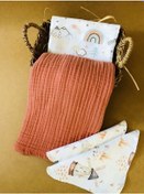 Resim 2 Adet Çok Amaçlı Müslin Örtü Battaniye Seti Çok Renkli 