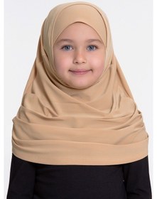 Resim Hürrem Bone Sütlü Kahve Pratik Hazır Geçmeli Çocuk Tesettür Bone Sandy Kumaş Çok Renkli 