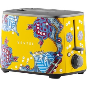 Resim Vestel X Aslı Filinta Retro Sarı Çini Ekmek Kızartma Makinesi 