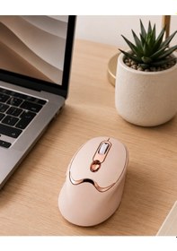 Resim Ofis Laptop Kullanımına Uygun Şarjlı Wireless Mouse Sessiz Tuşlu 