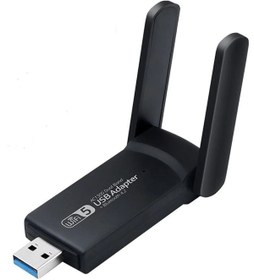 Resim dual band 1300 Mbps Dual Band Usb 3.0 Adaptör Kablosuz Wifi Alıcı 2.4ghz 5ghz New Free Windows 7/8/10/11 