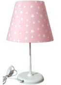 Resim TEKAY AYDINLATMA Pembe Yıldız Abajur Kız Çocuk Odası Yatak Odası Abajuru 25 Çap Pembe Abajur 