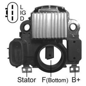 Resim Mobiletron 12v Kömürlü Konjektör Mıtsubıshı Tipi (3 FİŞ DİK SOKET) (D IG L) Taıwan 