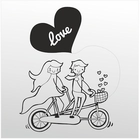 Resim Folyo Sticker Sevgi 50cm Uzunluk Siyah 