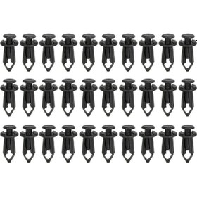 Resim 190 Parça Çok Amaçlı Siyah Plastik Bağlantı Klips Seti, 6 Farklı Boyut 