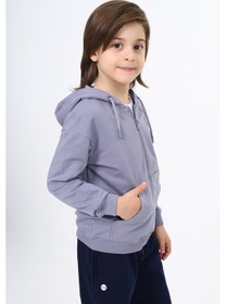 Resim Toontoy Kids Toontoy Erkek Çocuk Baskılı Hırka Koyu Gri 
