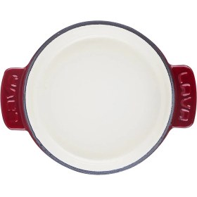 Resim Lava Döküm Yuvarlak Güveç Kabı Döküm Demir Yekpare Çift Kulplu 14 cm 