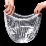 Resim 100 adet Premium Tek Kullanımlık Plastik Yiyecek Kapakları - Kalın, Yırtılmaya Dayanıklı & Koku Geçirmez - Artıklar, Meyve & Sebzeler için - Ev Mutfak Kullanımı için Mükemmel, Noel için En İyisi, Şükran Günü için Mükemmel 