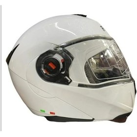 Resim Free M Sertifikalı Ece Belgeli Çene Açılır Güneş Vizörlü Motosiklet Kaskı Beyaz 
