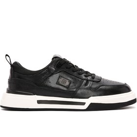 Resim Derimod Erkek Siyah Bağcıklı Kalın Tabanlı Deri Sneaker 24sfd693018 