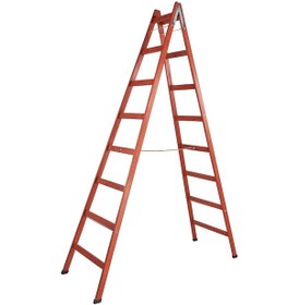 Resim Step 8 Basamaklı Çift Çıkışlı Ahşap Merdiven Yükseklik 2.60 M 