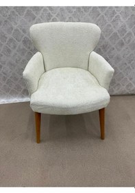 Resim Venqm Teki Berjer Koltuk Ofis Bekleme Koltuğu Kuaför Bej 