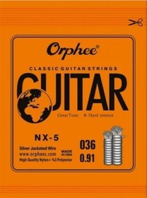 Resim Orphee Nx-5 Klasik Gitar La A Teli - 5. Tel Aksesuar - Yedek Tek Tel Gümüş Kaplama Çelik Çekirdek Sargı, Dengeli Bas Karakteri Ve Uzun Ömürlü Kullanım Uyum: Tüm Klasik Gitarlar 