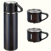 Resim 500ml Paslanmaz Çelik Yalıtımlı Kupa Seti Kapaklı - Sızdırmaz, Sıcak & Soğuk İçecekler için Taşınabilir - İş ve Okul için Mükemmel 