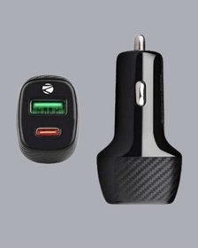 Resim Nrzsnt Kompakt Tasarımlı Type-c + Usb Girişli Araç Şarj Başlığı 