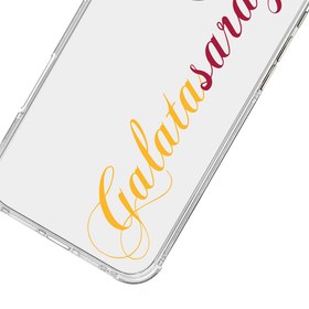 Resim Galatasaray El Yazı Sarı Kırmızı Şeffaf Telefon Kılıfı - iPhone 14 Pro Max 