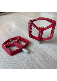 Resim Bike Sky Brıvıga Rulmanlı Çivili Bisiklet Pedal Kırmızı 1. Sınıf Kalite 