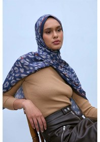 Resim Silk Home Eco Viscose Şal Lacivert Indigo Vizon Kiremit Leopar Desenli Nefes Alan 90x200 Çok Renkli 
