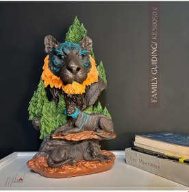 Resim Kaplan Ailesini Yansıtan Bu Heykel, Salon Dekorasyonu 