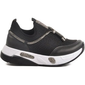 Resim Aspor Siyah Taş İşlemeli Kadın Sneaker Çok Renkli 