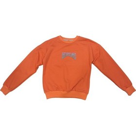 Resim İrem Kız Çocuk Dreamland Yazı Desenli Arkası Yazı Resim Baskılı Turuncu Renk Sweatshirt 