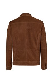 Resim Wade Erkek Kahverengi Slim-fit Süet Deri Ceket - Kahverengi / L 